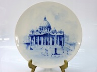 Veľký tanier obraz porcelán kobalt Rím Vatikán