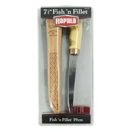 Nóż do filetowania Rapala Fish n Fillet 19cm futerał ze skóry + ostrzałka