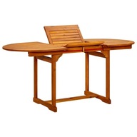 vidaXL Záhradný jedálenský stôl, (120-170)x80x75 cm, akáciové drevo, 31656