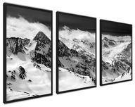 Obrazy Plagáty Hory Panoráma Tatier Čiernobiele XL