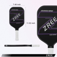 RAKIETKA DO PICKLEBALLA T700 WŁÓKNO WĘGLOWE PP HONEYCOMB 225G FIOLET