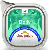 Almo Nature - Daily - BIAŁA RYBA Z RYŻEM - mokra karma dla psa - tacka 300g