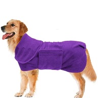Dog Bathrobe Towel Bath Robe Pet Bathrobe Drying Coat Absorbent Towel For L