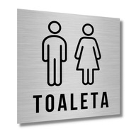 TABLICZKA ALUMINIOWA TOALETA WC MĘSKA DAMSKA 10X10cm DOOR LEKKA PIKTOGRAM