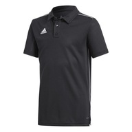 KOSZULKA DLA DZIECI ADIDAS CORE 18 POLO JUNIOR CZARNA CE9038 R.116