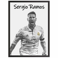 Sergio Ramos Real Madryt Plakat Obraz z piłkarzem w ramce Prezent