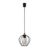 Lampa Sufitowa GALAXY Czarny Metalowy Klosz 1xE27 18cm Lampa Wisząca Pokój