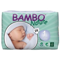 Bambo Nature Pieluszki 1 Newborn (2-4 kg) noworodek 100 % EKO 28 szt