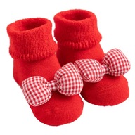 Roztomilé detské ponožky Vianočné ponožky Zimné mäkké protišmykové novorodenecké batoľacie ponožky
