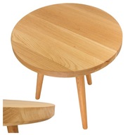 konferenčný stolík drevený okrúhly dub 50cm