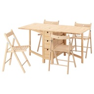 IKEA NORDEN / FROSVI Stôl a 4 stoličky, breza/buk 26/89/152 cm