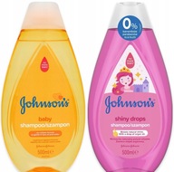 Johnson's Baby Gold + Johnson's Shiny Drops Szampony do włosów 2 x 500 ml