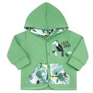 Bluza zielona niemowlęca tropikalny las organic 62
