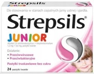 Strepsils Junior na ból gardła dla dzieci 24 past.