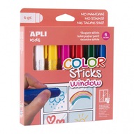 Farby na maľovanie po skle Apli Kids - 6 farieb