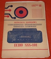 auto - radio stereo ECHO SSS-101 instrukcja 1988 r