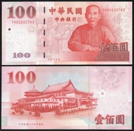 $ Tajwan 100 YUAN P-1991 UNC 2000