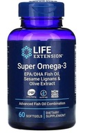 LIFE EXTENSION KWASY OMEGA-3 LIGNANY 60K SEZAM OLIWA