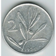 Olaszország 2 líra 1954 Italia a holderben