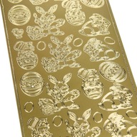 STICKERS DEKORÁCIÓS MATRICÁK arany HÚSVÉT