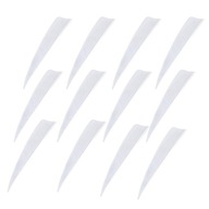 12 ks 3-palcových perových lopatiek pre domácich majstrov biely