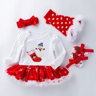 Świąteczny zestaw sukienek dla dziewczynek niemowlę noworodka 0R1