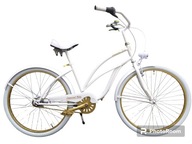 Rower miejski Imperial Bike , damski, rama 20 cali, koła 28cali,biało-złoty