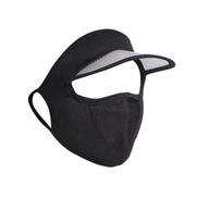 Dámska maska na tvár s chladivým krytom na tvár Pohodlný klobúk proti slnku v čiernej farbe