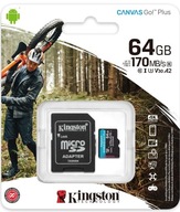 Kingston MicroSD karta 64GB Go Plus 170/70 MB/s