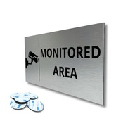 Piktogram Tabuľka „MONITORED AREA“ trvalá UV tlač 20x10 cm