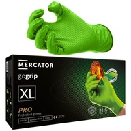 Rękawiczki Nitrylowe Mercator GOGRIP PRO Zielone MOCNE Rękawice GO GRIP XL