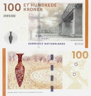 Dania 2015 - 100 Kronur - Pick 66d UNC Prefix B3