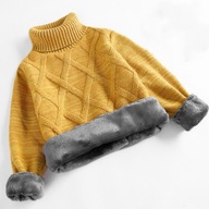 detský hrubý fleecový sveter s rolákom 2Z7