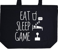 EAT SLEEP GAME torba zakupy prezent