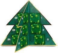Adventný kalendár s čajom stojaci vianočný stromček 3D vianočný darček Santa Claus