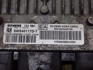 CITROEN C3 control unit of the engine 9648624280