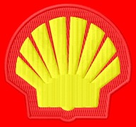 Naszywka dla fanów Shell haftowana z termofolią
