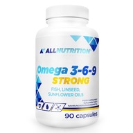 ALLNUTRITION OMEGA 3-6-9 STRONG 90 KAP SIEMIE LNIANE OLEJ RYBI WITAMINY