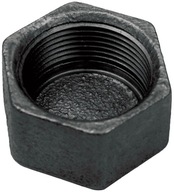 ČIERNA LIATINOVÁ ZÁTKA Ø 3/4" PALCOVÁ DN20 LIATINA, PEVNÁ OCEĽ, PEVNÁ