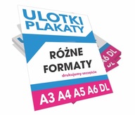 ULOTKI 135g - A4 125, A5 250, DL 375, A6 500 szt.