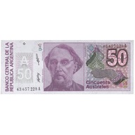 Banknot, Argentina, 50 Australes, 1989-1990, KM:32