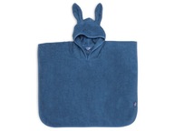 Ręcznik Ponczo kąpielowe z kapturem 0-2 lat Rabbit Królik Jollein Niebieski