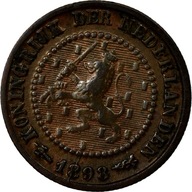 Moneta, Holandia, Wilhelmina I, 1/2 Cent, 1898, EF