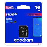 PENDRIVE Karta pamięci Goodram 16 GB micro SD HC UHS-I class 10, adapter SD