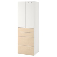 IKEA SMASTAD PLATSA Skriňa biela/breza 60x57x181cm