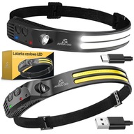 АКУМУЛЯТОРНА СВІТЛОДІОДНА ФАРА USB З ДАТЧИКОМ РУХУ 2 СМУЖКИ