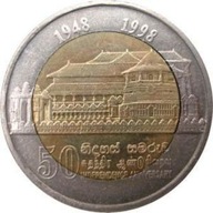 10 Rupii 1998 50 lat Niepodległości UNC Sri Lanka