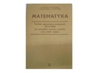 Matematyka Tematy egzaminów wstępnych 1973-1978 -