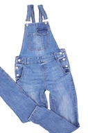 Zara Kids 13-14 jeansowe spodnie ogrodniczki 164