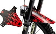 Przedni Błotnik Rowerowy RACEFENDER Pixel Front Red RZEP # MTB Enduro DH